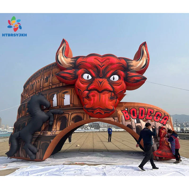 Customized 8m Wide huge inflatable bullfighting arena outdoor inflatable arch tent inflatable entrance tunnel
Customized 8m Wide huge inflatable bullfighting arena outdoor inflatable arch tent inflatable entrance tunnel