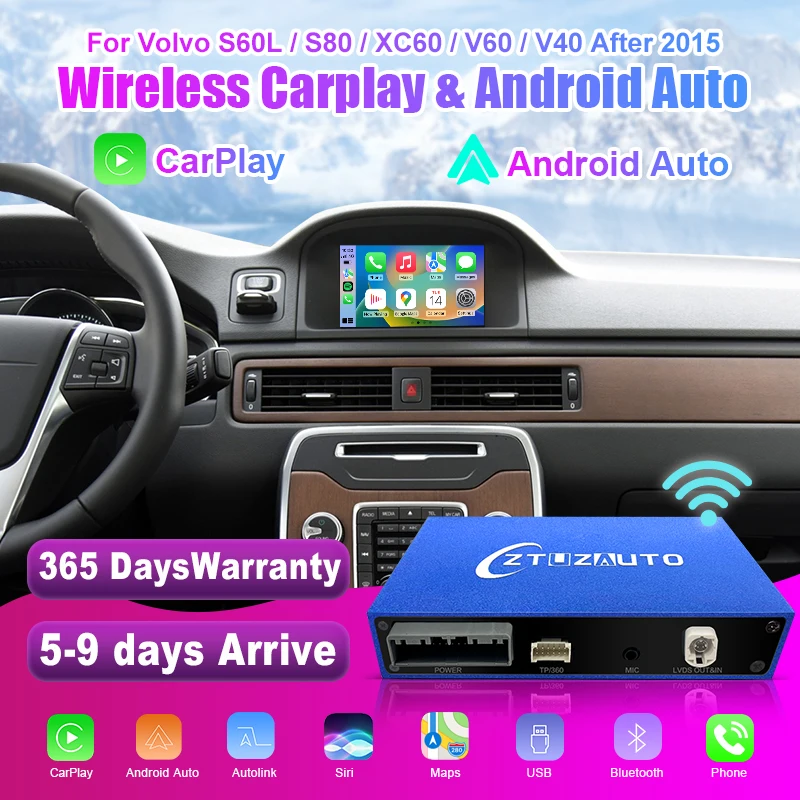 Беспроводной CarPlay для Volvo S60L V40 V60 XC60 S80 2014-2019 Android Auto Smart Box Интерфейс Mirror Link AirPlay Функция CarPlay
Беспроводной CarPlay для Volvo S60L V40 V60 XC60 S80 2014-2019 Android Auto Smart Box Интерфейс Mirror Link AirPlay Функция CarPlay