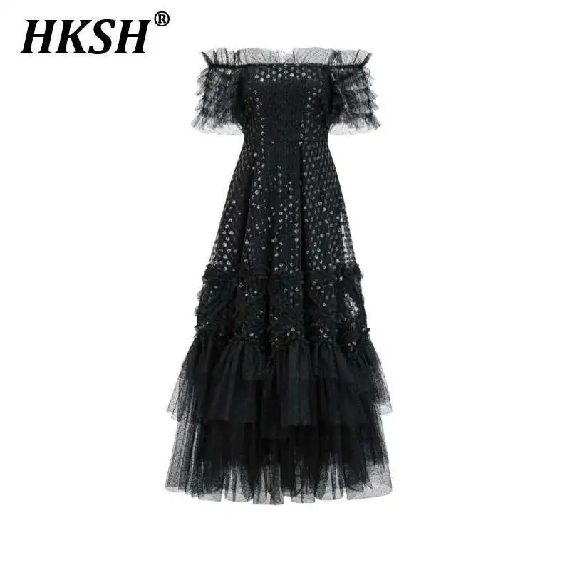 HKSH 2025 Women's Tide Fresh Gentle Slash Neck Dress French Temperament Strapless Waist Cinching Long Skirt Heavy Elegant HK3698
HKSH 2025 Women's Tide Fresh Gentle Slash Neck Dress French Temperament Strapless Waist Cinching Long Skirt Heavy Elegant HK3698