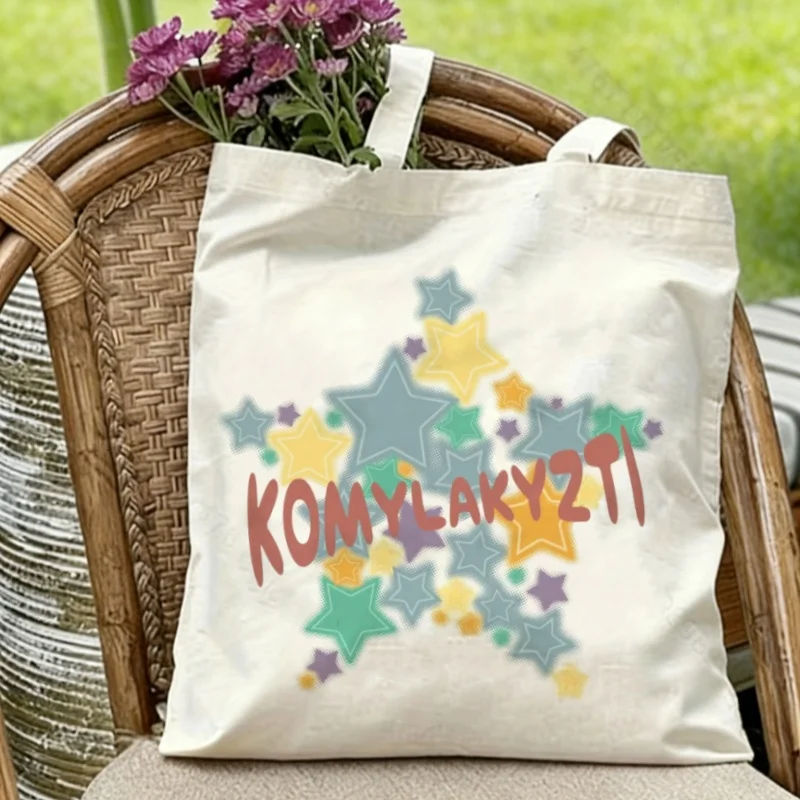 1PC "KOMYLAKY271" Pastel Star Canvas Tote Eco-friendly Reusable Shoulder Bag
1PC "KOMYLAKY271" Pastel Star Canvas Tote Eco-friendly Reusable Shoulder Bag