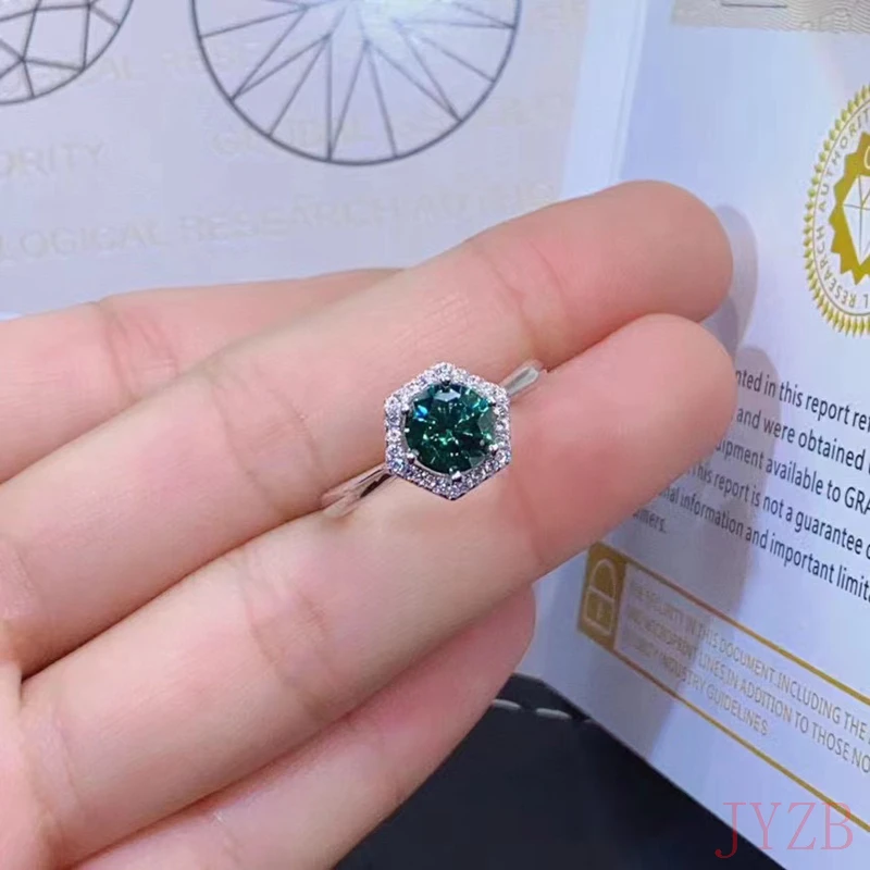 New 925 women's silver ring romantic floral inlaid turquoise 1CT Mossan diamond engagement ring boutique jewelry
New 925 women's silver ring romantic floral inlaid turquoise 1CT Mossan diamond engagement ring boutique jewelry