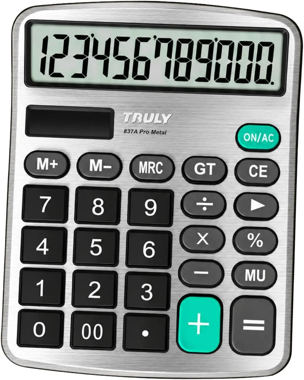 12-Digit Desktop Calculator with Large LCD Display, Dual Solar Power, Metal Body for Office Home School
12-Digit Desktop Calculator with Large LCD Display, Dual Solar Power, Metal Body for Office Home School