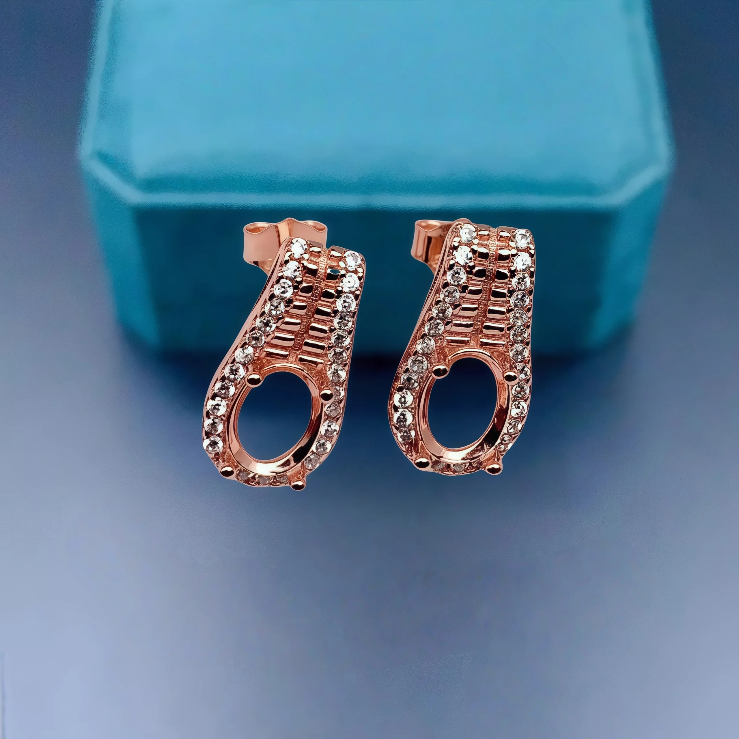 L 5*7mm Oval Stone Settings S925 Sterling Silver DIY Empty Earring Holder Personalized Zipper Head Fine Design 3Colors for Woman
L 5*7mm Oval Stone Settings S925 Sterling Silver DIY Empty Earring Holder Personalized Zipper Head Fine Design 3Colors for Woman
