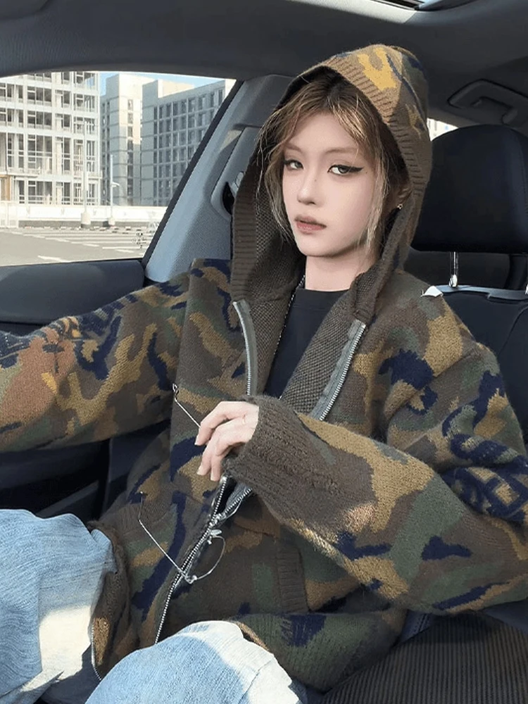 American Retro High Street Camouflage Hoodie Knitted Sweater Men's Sle Autumn Cleanfit Premium Feel Open Cardigan Jaet
American Retro High Street Camouflage Hoodie Knitted Sweater Men's Sle Autumn Cleanfit Premium Feel Open Cardigan Jaet