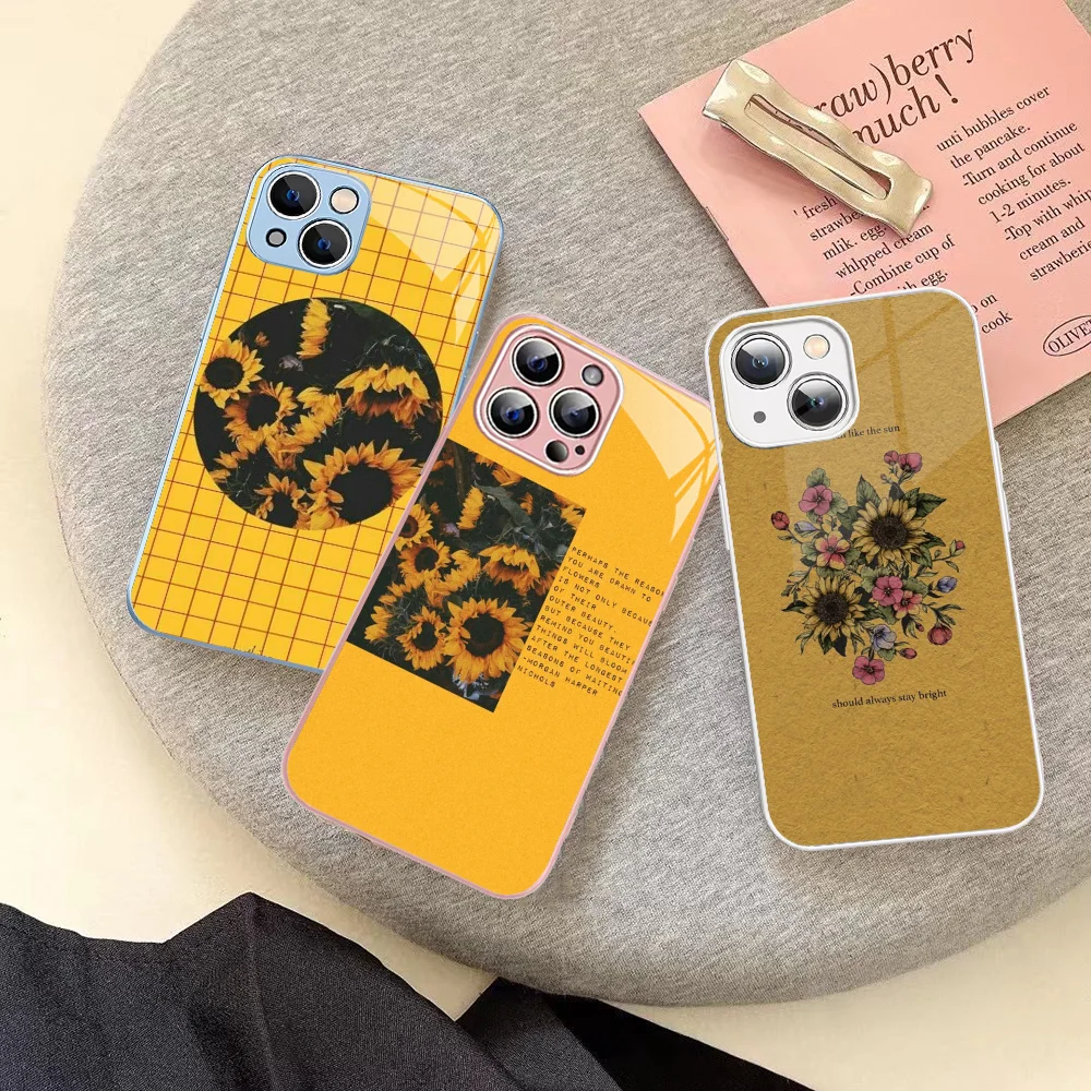 Sunflower Phone Case Tempered Glass For iphone 14 13 12 11 Pro Mini XS MAX 14Plus X XS XR Cover
Sunflower Phone Case Tempered Glass For iphone 14 13 12 11 Pro Mini XS MAX 14Plus X XS XR Cover