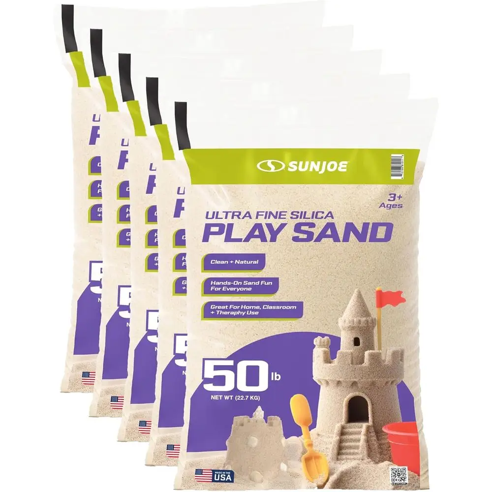 5 Pack Silica Play Sand or Sandbox, Sensory Table & Garden Spaces, Ultra ine, 50 Lbs - Natural Crat Accory or Molding, Digging &
5 Pack Silica Play Sand or Sandbox, Sensory Table & Garden Spaces, Ultra ine, 50 Lbs - Natural Crat Accory or Molding, Digging &