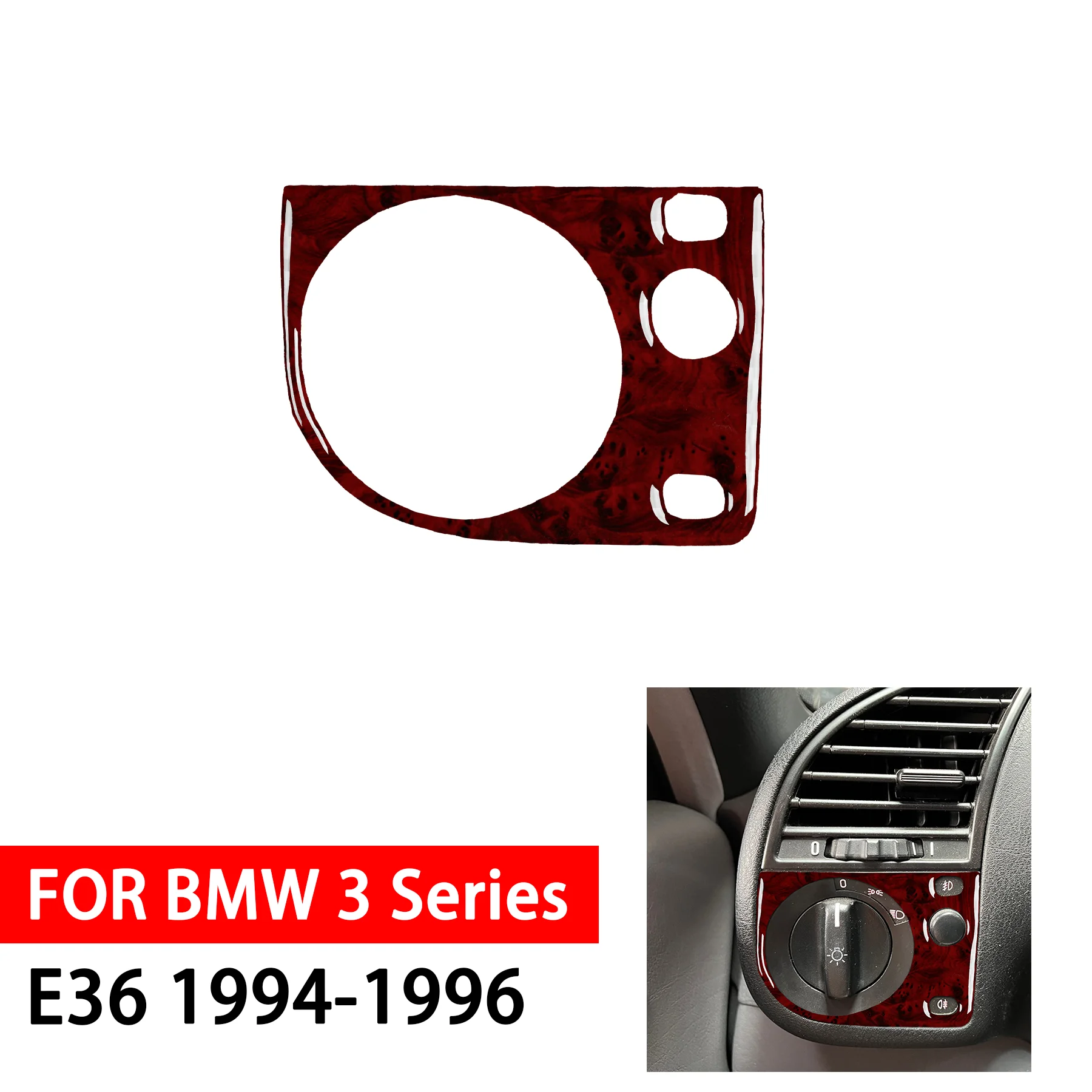 Car Headlight Control Knob Switch Panel Frame Wood Grain Interior Accessories Sticker FOR BMW 3 Series E36 1994 1995 1996
Car Headlight Control Knob Switch Panel Frame Wood Grain Interior Accessories Sticker FOR BMW 3 Series E36 1994 1995 1996
