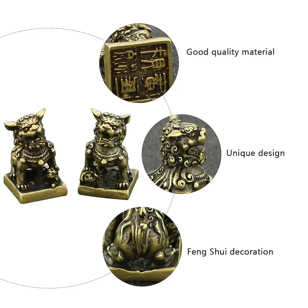 1Pair Copper Kylin Feng Shui Desktop Ornament Decoration Wealth Home Prosperity Charm Feng Shui Kylin Decor
1Pair Copper Kylin Feng Shui Desktop Ornament Decoration Wealth Home Prosperity Charm Feng Shui Kylin Decor