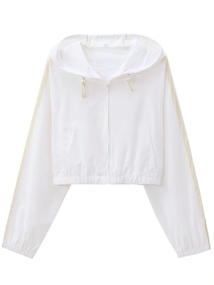 Новая женская мода в европейском стиле, универсальный темперамент, простой стиль, нейлоновая короткая куртка с капюшоном на молнии 
Новая женская мода в европейском стиле, универсальный темперамент, простой стиль, нейлоновая короткая куртка с капюшоном на молнии