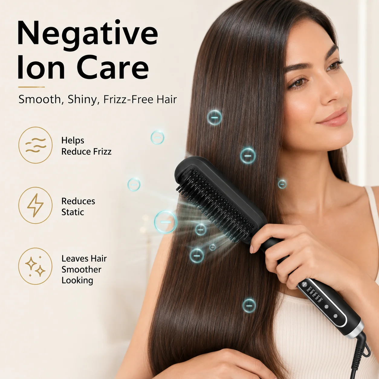 Popular Hair Straightener Brush Wet Dry Use Negative Ion Electric Hot Comb Straightener Banish Frizz Pro Quick Hair Styler Tools
Popular Hair Straightener Brush Wet Dry Use Negative Ion Electric Hot Comb Straightener Banish Frizz Pro Quick Hair Styler Tools