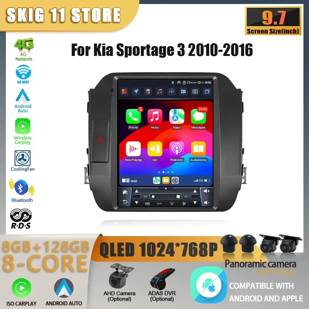 9.7inch Android 14 For Kia Sportage 3 2010-2016 Car Radio Multimedia Wireless Bluetooth Carplay Stereo 4G Head Unit Touch Screen
9.7inch Android 14 For Kia Sportage 3 2010-2016 Car Radio Multimedia Wireless Bluetooth Carplay Stereo 4G Head Unit Touch Screen