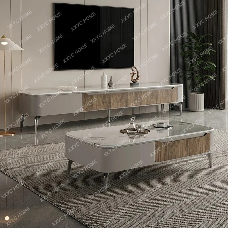 ZH Microcrystalline stone coffee table TV cabinet combination simple high-end light luxury rectangular storage coffee table
ZH Microcrystalline stone coffee table TV cabinet combination simple high-end light luxury rectangular storage coffee table