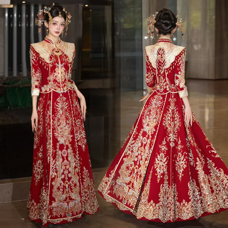 Heavy Industry Xiuhe Clothing Clothes Toast 2026 New and Gown Spring out Chinese Wedding Dress
Heavy Industry Xiuhe Clothing Clothes Toast 2026 New and Gown Spring out Chinese Wedding Dress