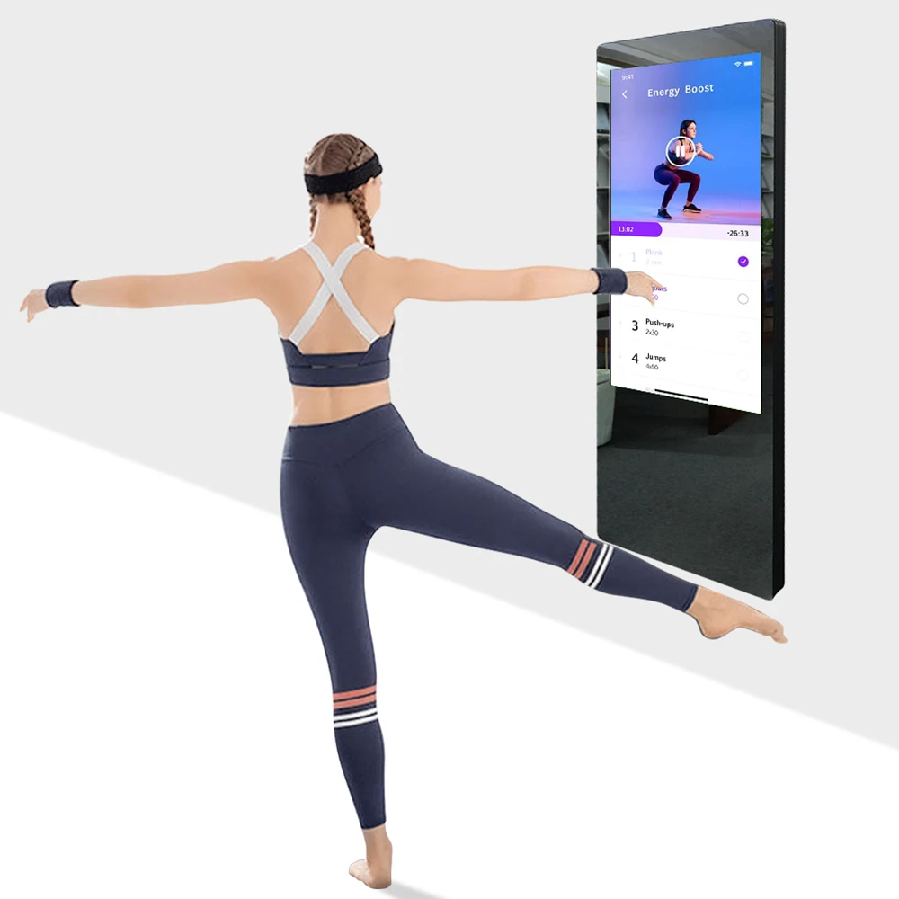 WJW DZ LW Advanced 43 Inch Gym Usage Digital Signage Smart Fitness Mirror Interactive Home Workouts Smart Touch Screen LCD Mirro
WJW DZ LW Advanced 43 Inch Gym Usage Digital Signage Smart Fitness Mirror Interactive Home Workouts Smart Touch Screen LCD Mirro