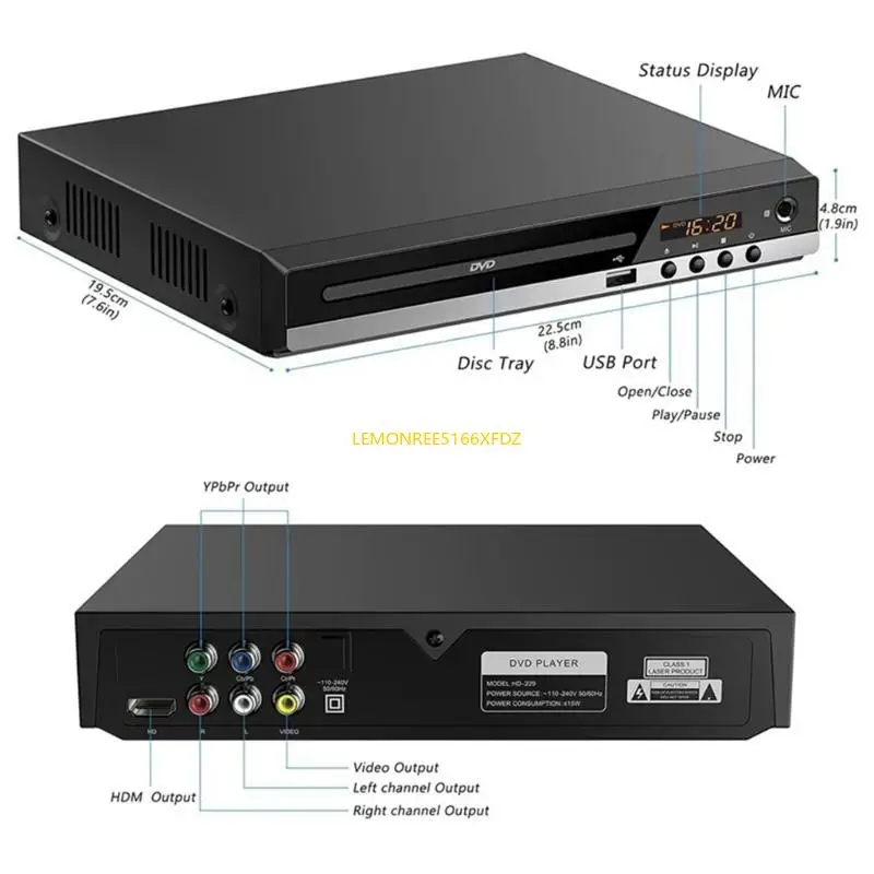 Y1AE All Region DVDs Player for TV with USB Input 1080P Resolution Easy Navigation and Remotes Control Easy Navigation
Y1AE All Region DVDs Player for TV with USB Input 1080P Resolution Easy Navigation and Remotes Control Easy Navigation