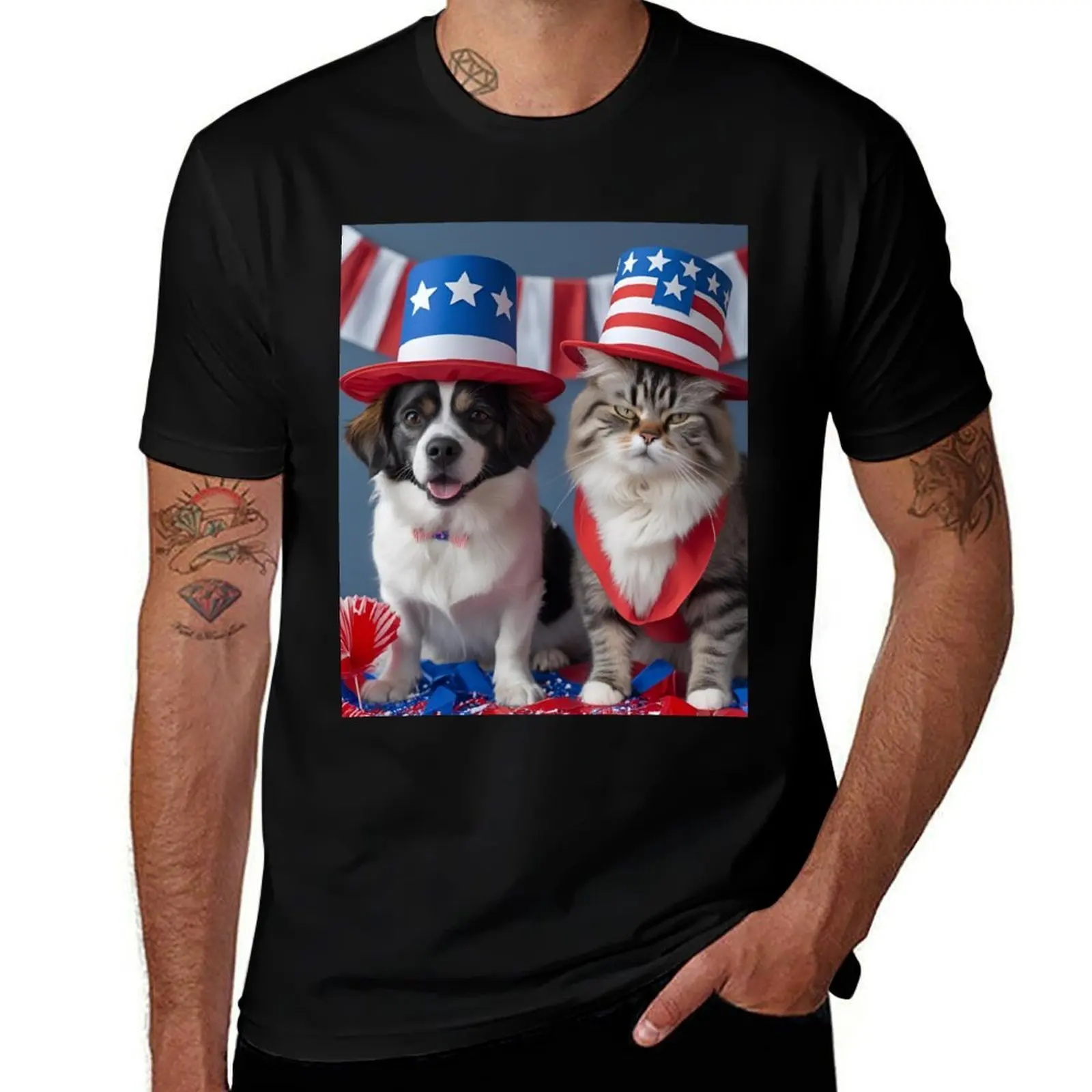 DOG AND CAT 4TH OF JULY PARTY 2 T-Shirt graphic shirts man clothes Clothing anime tshirt heavyweight t shirts for men
DOG AND CAT 4TH OF JULY PARTY 2 T-Shirt graphic shirts man clothes Clothing anime tshirt heavyweight t shirts for men