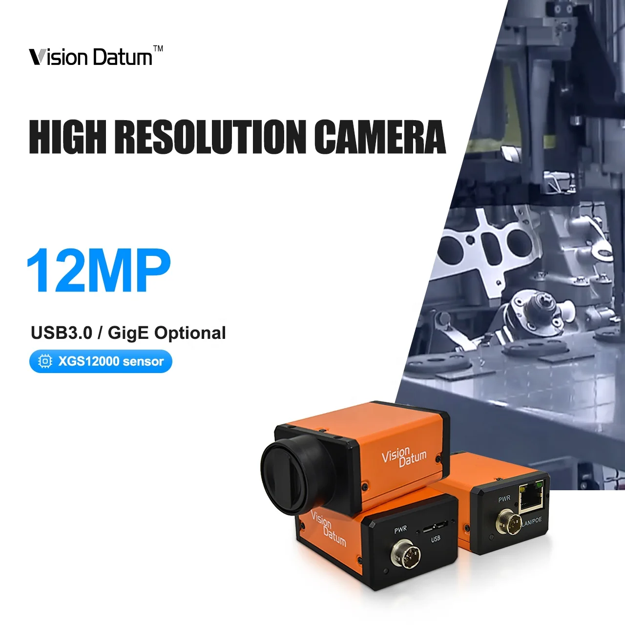 Ultra High Resolution 12MP XGS12000 30fps Manufacturers Robot Machine Vision Camera for Defect Detection
Ultra High Resolution 12MP XGS12000 30fps Manufacturers Robot Machine Vision Camera for Defect Detection