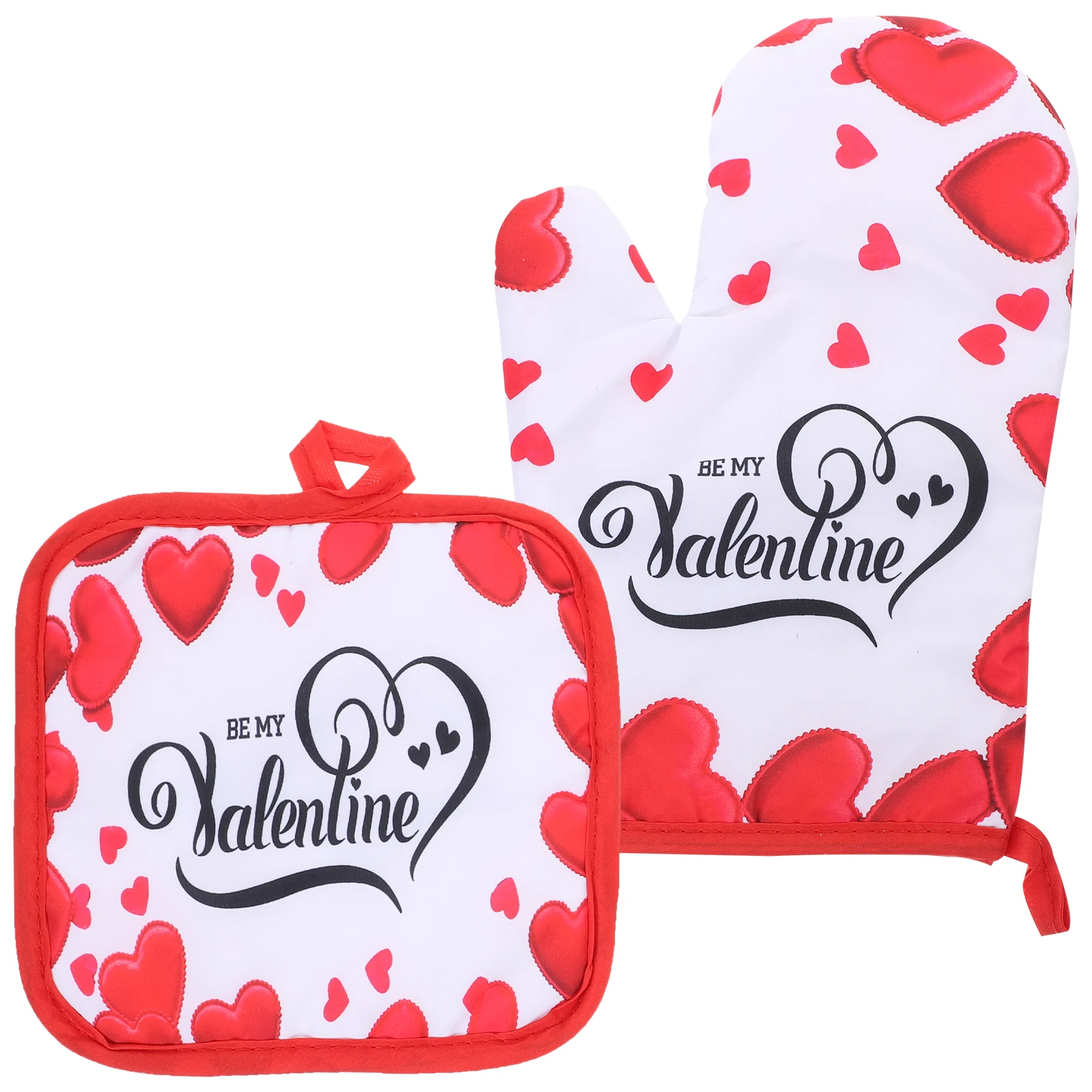 Heat resistant Oven Mitts Kitchen Gloves Polyester Nonslip Baking BBQ Microwave Insulated Pads Valentine Supply Thickened
Heat resistant Oven Mitts Kitchen Gloves Polyester Nonslip Baking BBQ Microwave Insulated Pads Valentine Supply Thickened