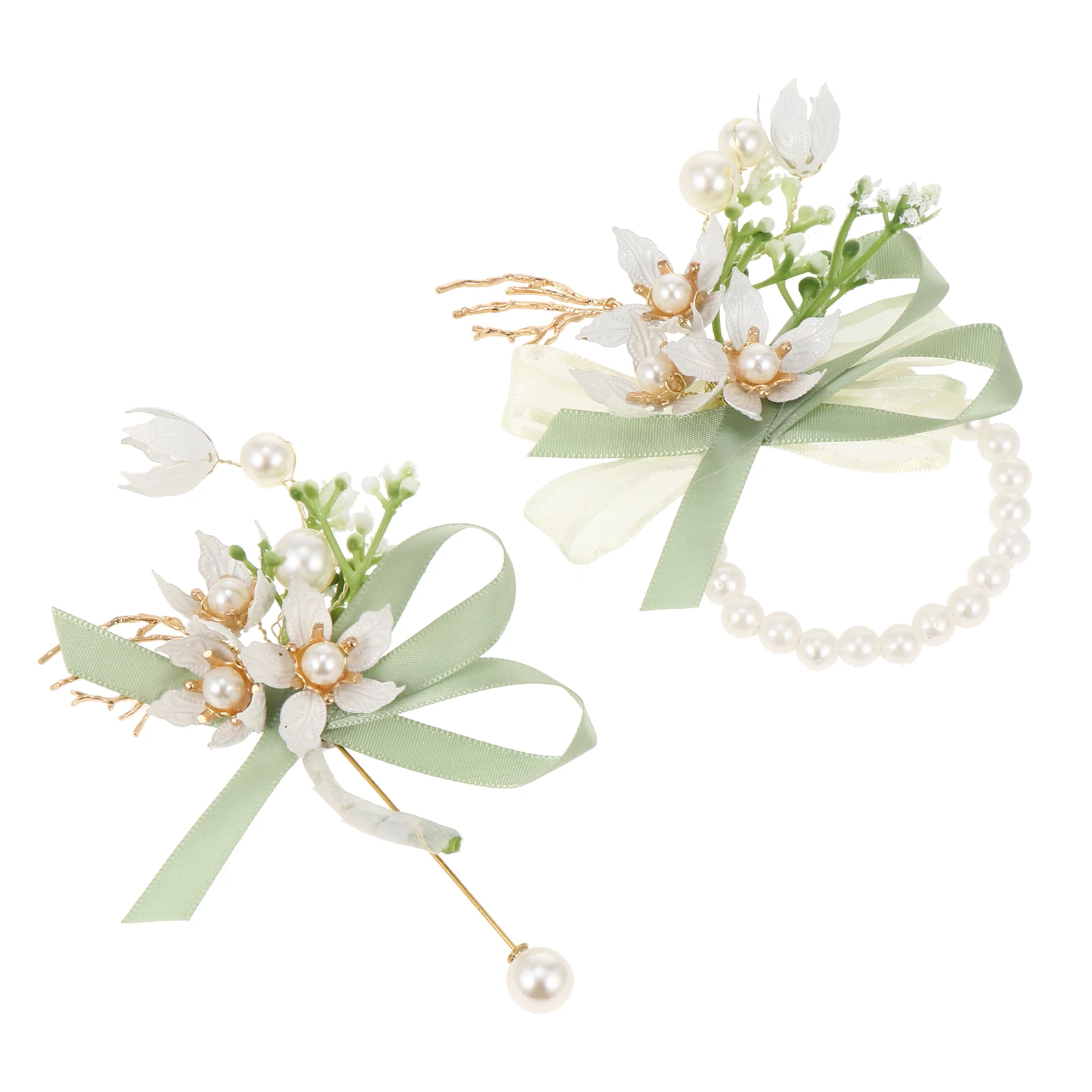 2pcs Wrist Flower Set Elegant Bridal Accessories Wedding Flowers Corsage Imitation Pearls Alloy Material Special Occasion
2pcs Wrist Flower Set Elegant Bridal Accessories Wedding Flowers Corsage Imitation Pearls Alloy Material Special Occasion