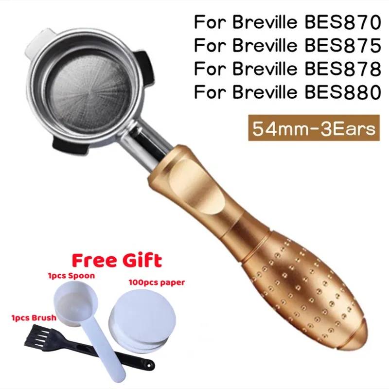 Bottomless Coffee Filter Holder with Basket, Espresso Coffee Maker, BES870, 875, 878, 880, 54mm
Bottomless Coffee Filter Holder with Basket, Espresso Coffee Maker, BES870, 875, 878, 880, 54mm