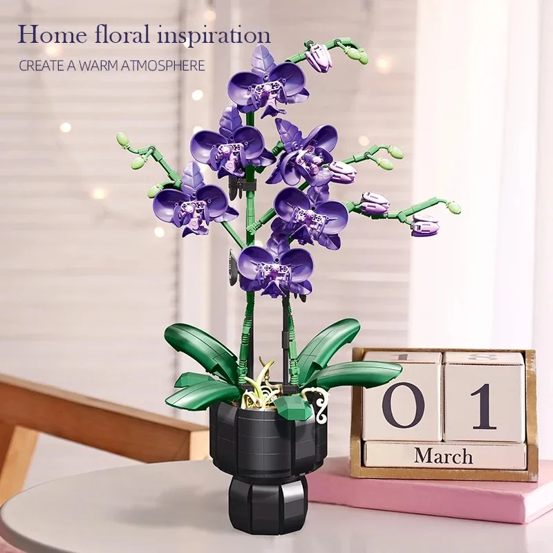 Orchid Flowers Bouquet Building Blocks Bonsai Style Plant Model MOC Bricks DIY Home Decoration Gifts For Kids Adult Creative Toy
Orchid Flowers Bouquet Building Blocks Bonsai Style Plant Model MOC Bricks DIY Home Decoration Gifts For Kids Adult Creative Toy