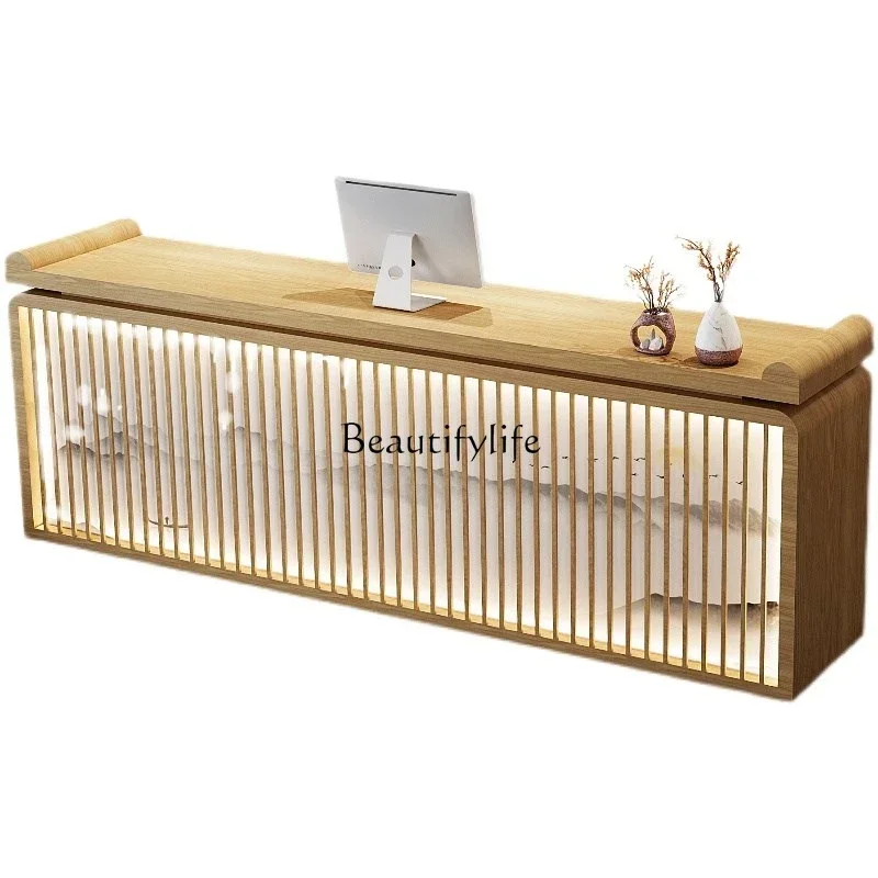 Retro New Chinese Style Bar Counter Health Club Reception Counter Reception
Retro New Chinese Style Bar Counter Health Club Reception Counter Reception