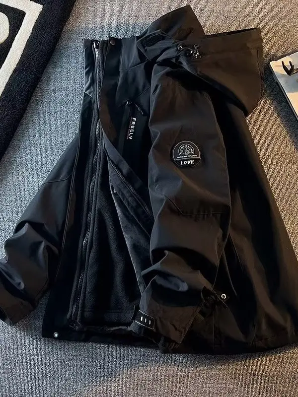 Мужская куртка-трансформер 3-в-1 с отстегивающейся флисовой подкладкой, ветрозащитная, для активного отдыха, осенне-зимняя, новинка, для альпинизма, молодежная модная модель
Мужская куртка-трансформер 3-в-1 с отстегивающейся флисовой подкладкой, ветрозащитная, для активного отдыха, осенне-зимняя, новинка, для альпинизма, молодежная модная модель