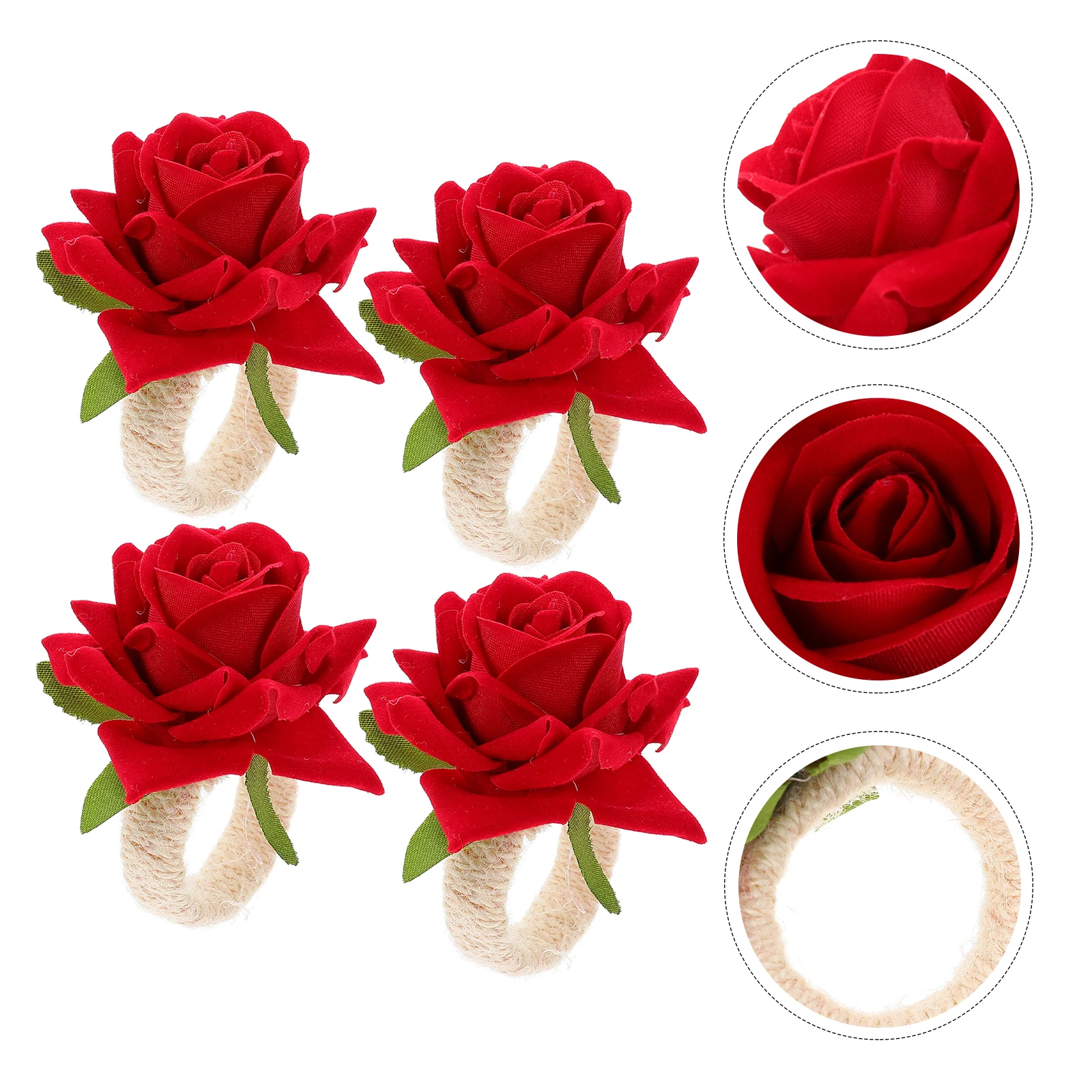 4pcs Rings Rattan Flower Decor Elegant Tableware Decorative Napkin Holder Home Restaurant Tea Party Kitchen Bar Accessories
4pcs Rings Rattan Flower Decor Elegant Tableware Decorative Napkin Holder Home Restaurant Tea Party Kitchen Bar Accessories