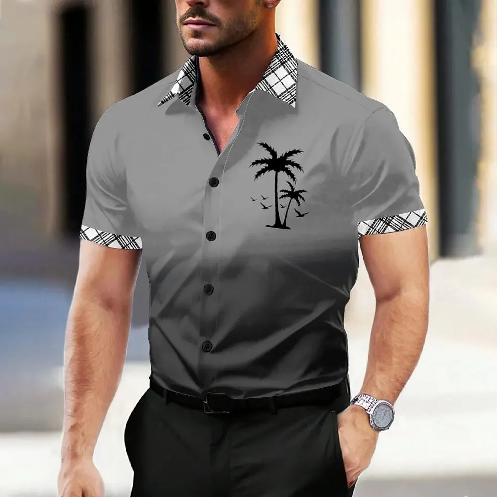 2025 men's striped printed short sleeved shirt with fashionable design, luxurious top, all season button up lapel shirt
2025 men's striped printed short sleeved shirt with fashionable design, luxurious top, all season button up lapel shirt