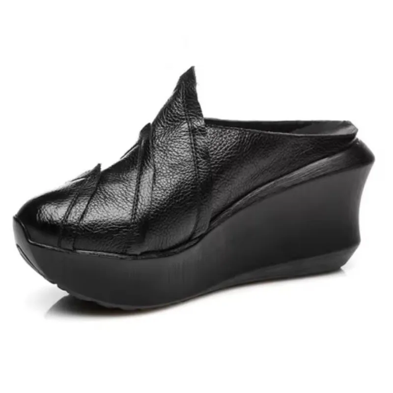 Роскошные сандалии 8 см, тапочки из натуральной коровьей кожи, элегантные летние женские этнические туфли на танкетке, новинка для отдыха
Роскошные сандалии 8 см, тапочки из натуральной коровьей кожи, элегантные летние женские этнические туфли на танкетке, новинка для отдыха