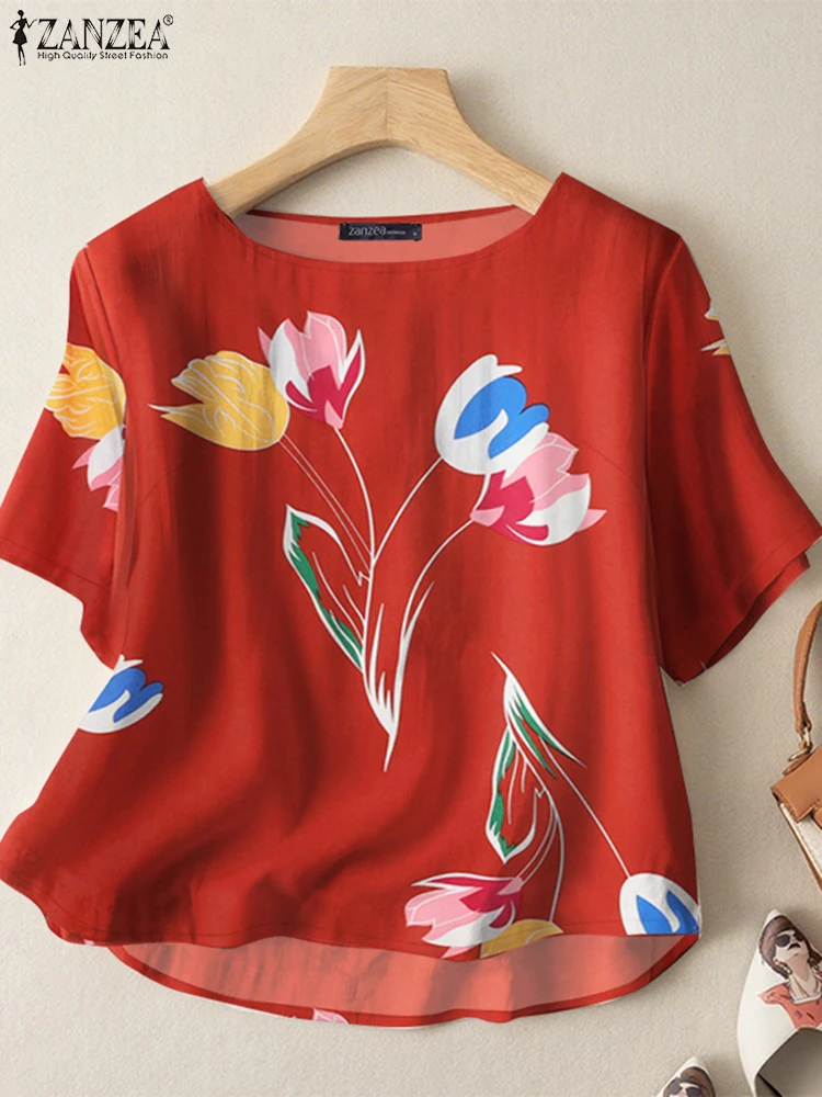 2025 ZANZEA Summer Floral Printed Blouses Women Short Sleeve Holiday Tops Casual O Neck Work Blusas Chemise Elegant Work Shirts
2025 ZANZEA Summer Floral Printed Blouses Women Short Sleeve Holiday Tops Casual O Neck Work Blusas Chemise Elegant Work Shirts