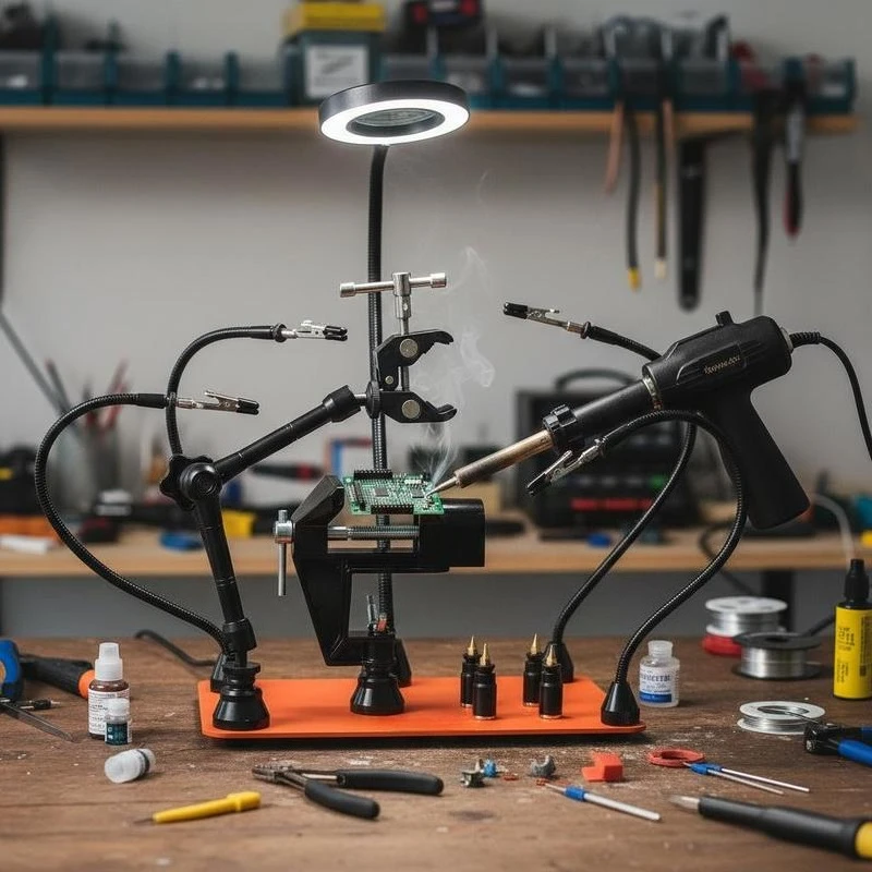 Magnetic Base Soldering Aid 4 Arms For Electronic Repair Craft Hobby DIY 3X LED Magnifying Lamp 360 Hot Air Gun Holder 4 PCB Pillars Heavy Duty Base Metal Construction
Magnetic Base Soldering Aid 4 Arms For Electronic Repair Craft Hobby DIY 3X LED Magnifying Lamp 360 Hot Air Gun Holder 4 PCB Pillars Heavy Duty Base Metal Construction