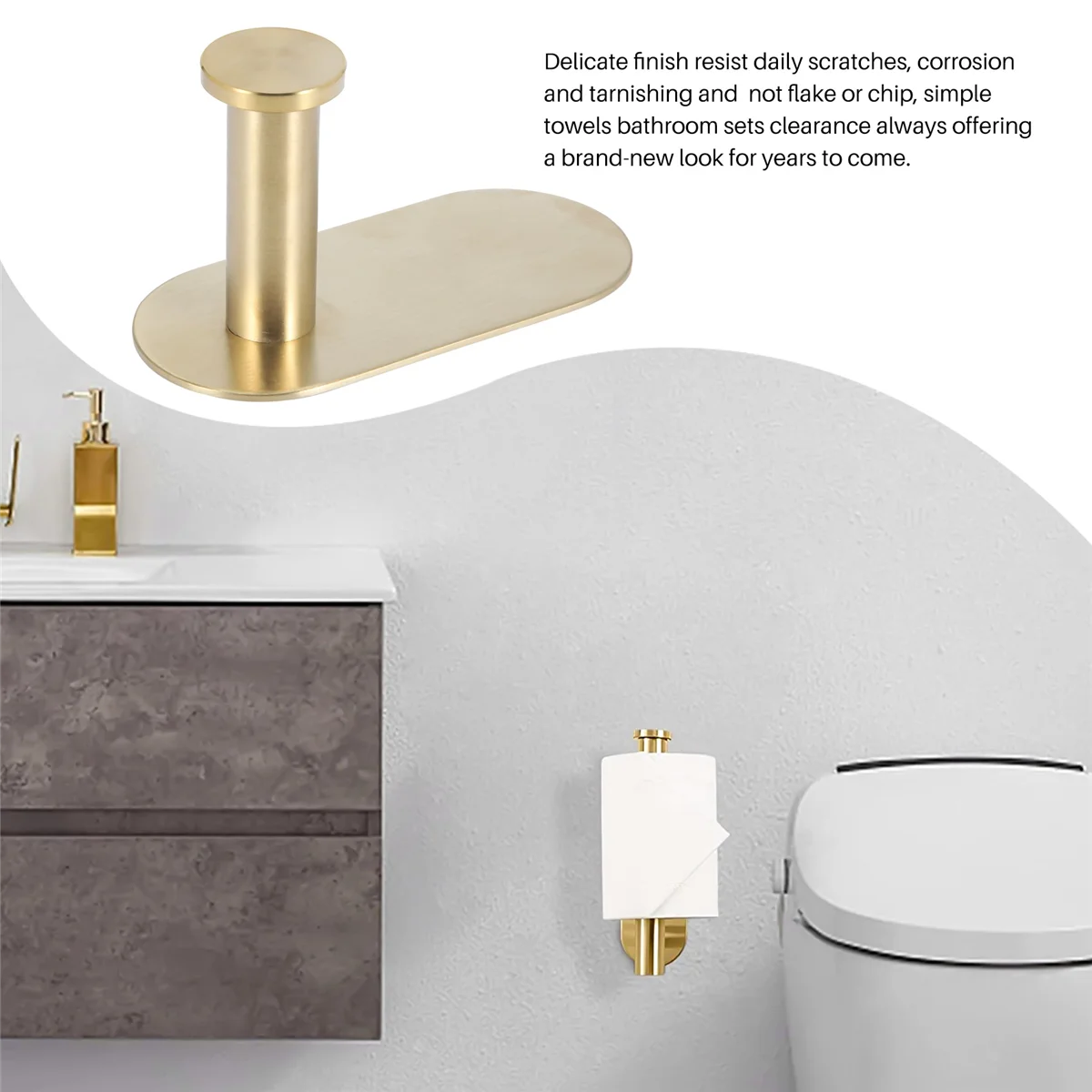 Wall Mounted Hand Towel Bar Rack Brushed Gold Stainless Steel Round Toilet Paper Holder Hook Hardware Accessories,10cmJAS
Wall Mounted Hand Towel Bar Rack Brushed Gold Stainless Steel Round Toilet Paper Holder Hook Hardware Accessories,10cmJAS