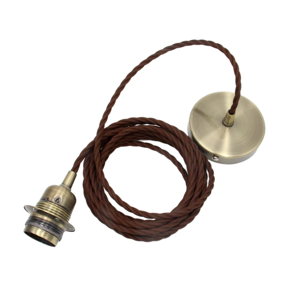 Metal Vintage E27 Bronze Lamp Holder With Fabric Twisted Cord Ceiling Pendant Light Cord Kits Home Decor
Metal Vintage E27 Bronze Lamp Holder With Fabric Twisted Cord Ceiling Pendant Light Cord Kits Home Decor