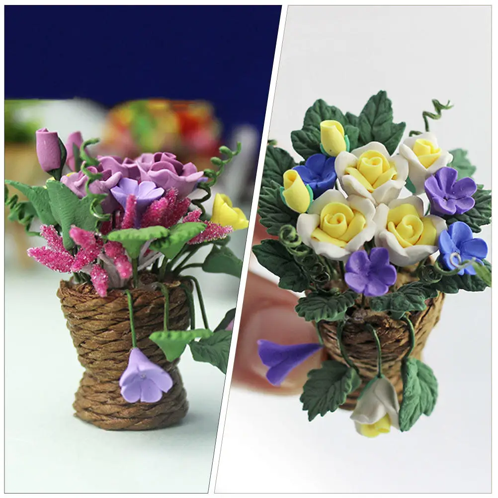 2Pcs Mini Flower Basket Bonsai Creative Micro Landscape Ornaments Office Bookshelf Decor Home Garden Desktop Decorations
2Pcs Mini Flower Basket Bonsai Creative Micro Landscape Ornaments Office Bookshelf Decor Home Garden Desktop Decorations