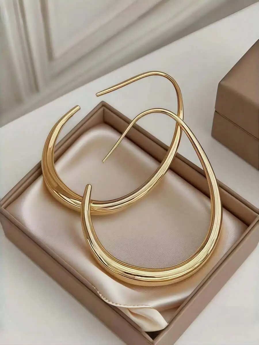 Minimalist Oversized Teardrop Hoop Earrings For Women Gold Tone Smooth Pear Shaped Open Ear Rings Thick Geometric Tapered Huge S
Minimalist Oversized Teardrop Hoop Earrings For Women Gold Tone Smooth Pear Shaped Open Ear Rings Thick Geometric Tapered Huge S