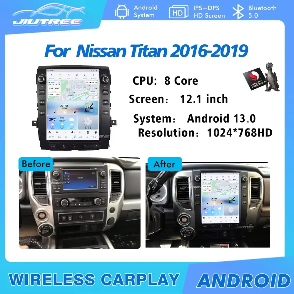 12.1 inch Android 13 Car Radio For 2016-2019 Nissan Titan Carplay GPS Navigation Auto Stereo Multimedia Player Head Unit
12.1 inch Android 13 Car Radio For 2016-2019 Nissan Titan Carplay GPS Navigation Auto Stereo Multimedia Player Head Unit