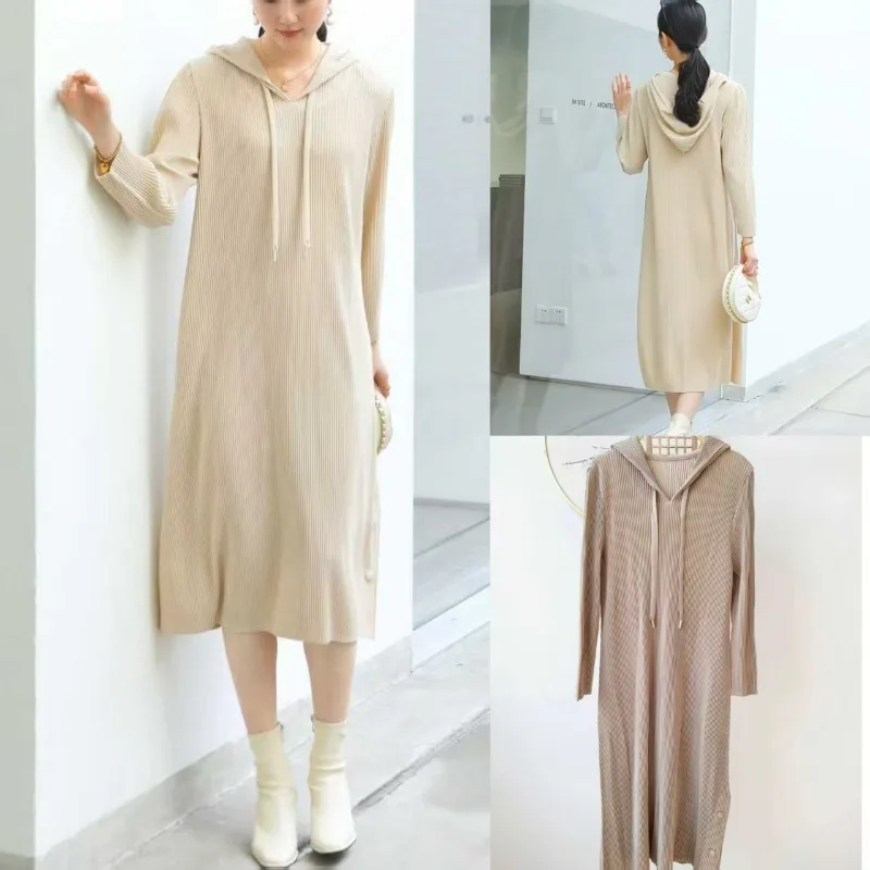 Плиссированные платья Miyake 2021, осень-весна, новинка Miyake, высококачественная одежда со складками, свободные повседневные платья больших размеров с капюшоном и складками
Плиссированные платья Miyake 2021, осень-весна, новинка Miyake, высококачественная одежда со складками, свободные повседневные платья больших размеров с капюшоном и складками