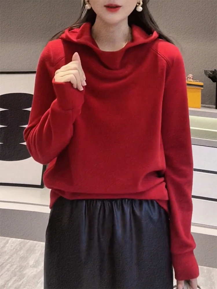 Корейский дизайн, модная вязаная шапка большого размера, женская однотонная толстовка с капюшоном, осень-зима, новинка, теплая, длинная све
Корейский дизайн, модная вязаная шапка большого размера, женская однотонная толстовка с капюшоном, осень-зима, новинка, теплая, длинная све