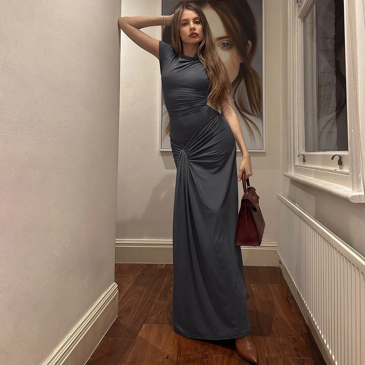 Fmxires 2025 New Women's Summer High Waist Sexy Maxi Dress O-Neck Sleeveless Bodycon Lace Up Fashion Evening Party Long Dresss
Fmxires 2025 New Women's Summer High Waist Sexy Maxi Dress O-Neck Sleeveless Bodycon Lace Up Fashion Evening Party Long Dresss