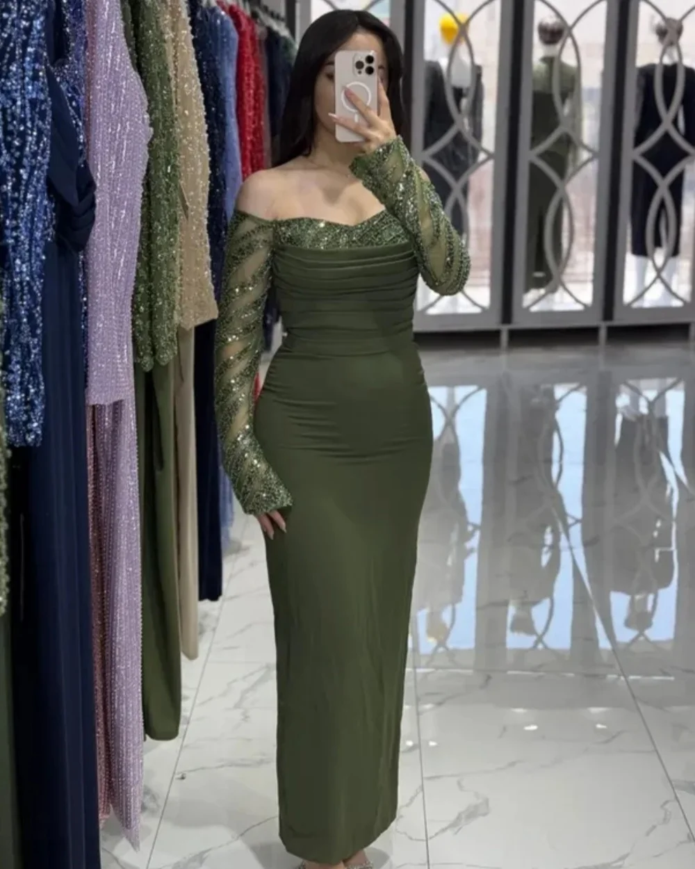 Customized High Quality Fashion Prom Dreasses Sequined Beading Straight Off-the-shoulder Ankle Length Dresses Evening Dresses
Customized High Quality Fashion Prom Dreasses Sequined Beading Straight Off-the-shoulder Ankle Length Dresses Evening Dresses