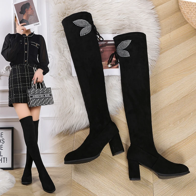 Women's 2022 Spring Autumn New Fashion Long Boots Were High-heeled Thick Suede Over-the-knee Black Shoes Platform Boots
Women's 2022 Spring Autumn New Fashion Long Boots Were High-heeled Thick Suede Over-the-knee Black Shoes Platform Boots