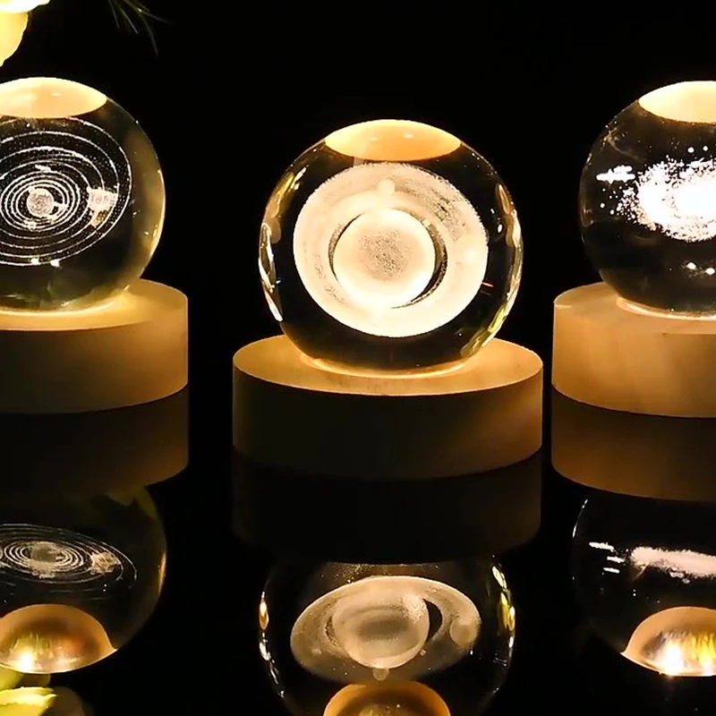 Hot Selling 3D Carved Luminous Planet Saturn Moon Crystal Ball Lamp Creative Gift Ornament Dropshipping Sourcing
Hot Selling 3D Carved Luminous Planet Saturn Moon Crystal Ball Lamp Creative Gift Ornament Dropshipping Sourcing