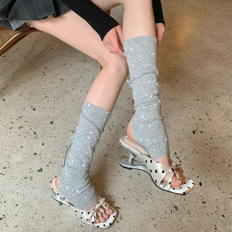 1 Pair Grey Star Ribbon Stirrup Calf Socks for Women,Spring Summer Thin Y2K Slouchy Leg Warmers for Girl Mid-Calf Stockings
1 Pair Grey Star Ribbon Stirrup Calf Socks for Women,Spring Summer Thin Y2K Slouchy Leg Warmers for Girl Mid-Calf Stockings
