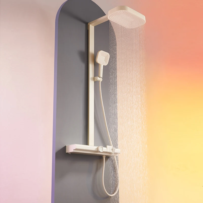 Роскошная система для тропического душа, белый латунный смеситель для душа, цифровой термостатический душевой набор для ванной комнаты
Роскошная система для тропического душа, белый латунный смеситель для душа, цифровой термостатический душевой набор для ванной комнаты