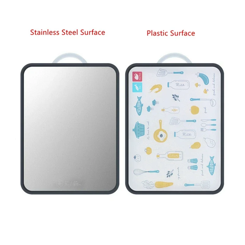 1Piece Double-Sided Cutting Board Stainless Steel And PP Chopping Board Kitchen Tools For Meat Fish Fruit Vegetables
1Piece Double-Sided Cutting Board Stainless Steel And PP Chopping Board Kitchen Tools For Meat Fish Fruit Vegetables