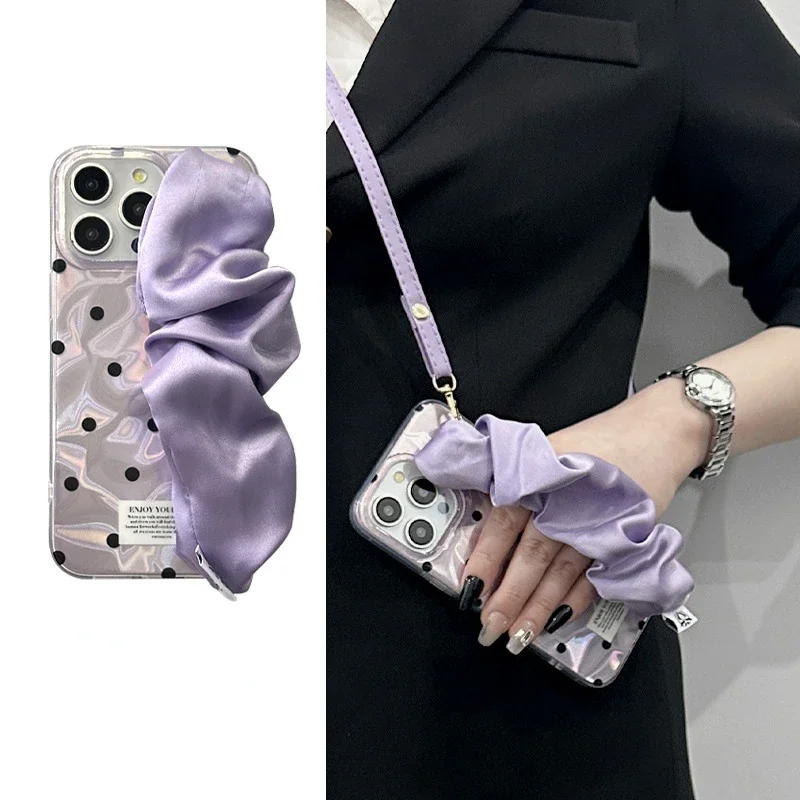 New Feather Purple Suitable for iPhone Silk Wristband Phone Case 14 Promax Crossbody 13 Pro All Inclusive 12 Protective Cover
New Feather Purple Suitable for iPhone Silk Wristband Phone Case 14 Promax Crossbody 13 Pro All Inclusive 12 Protective Cover
