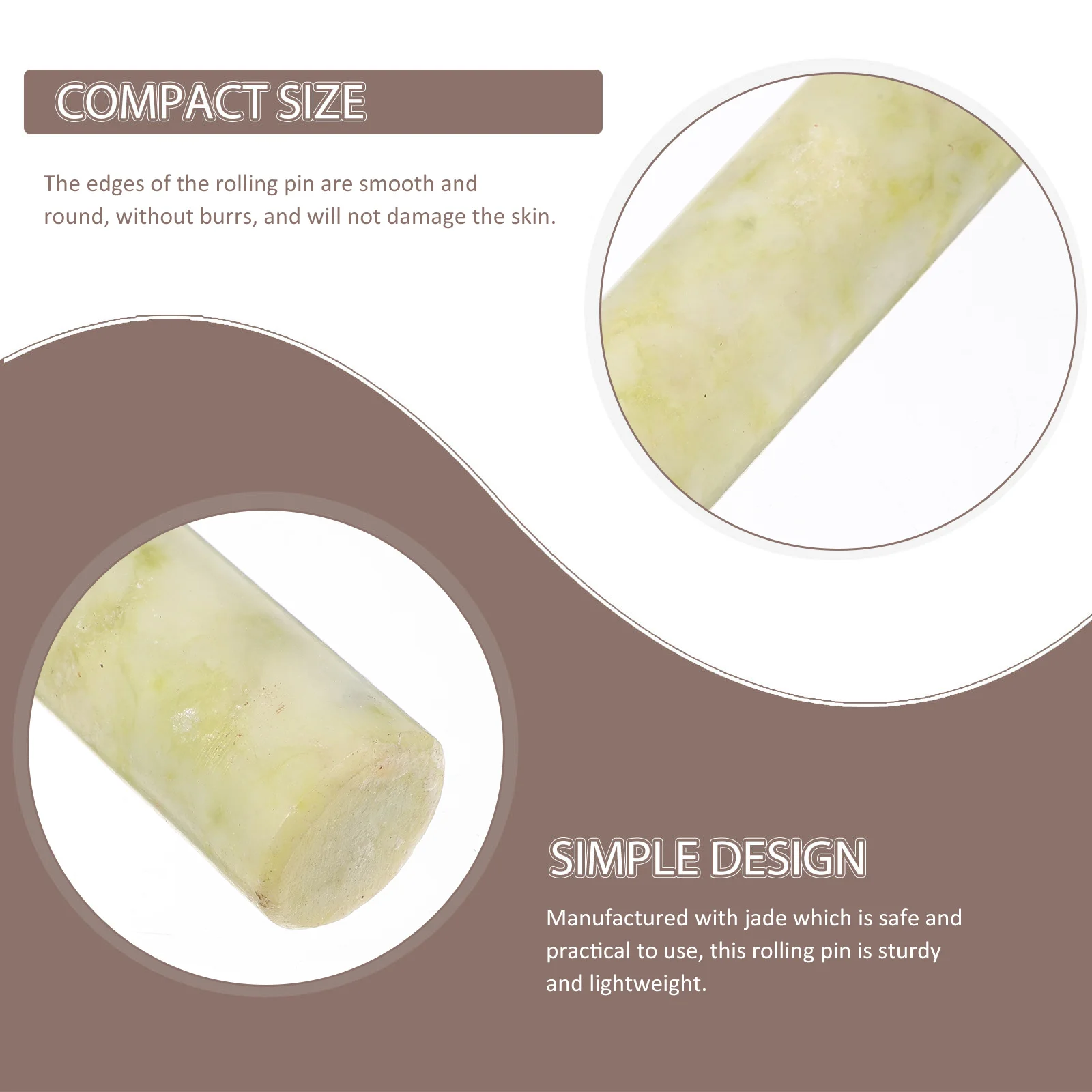 Jade Rolling Pin Nonstick Baking Tool Smooth Comfortable Grip Kitchen Dough Roller for Dumpling Noodles Pizza Pastry Baking
Jade Rolling Pin Nonstick Baking Tool Smooth Comfortable Grip Kitchen Dough Roller for Dumpling Noodles Pizza Pastry Baking