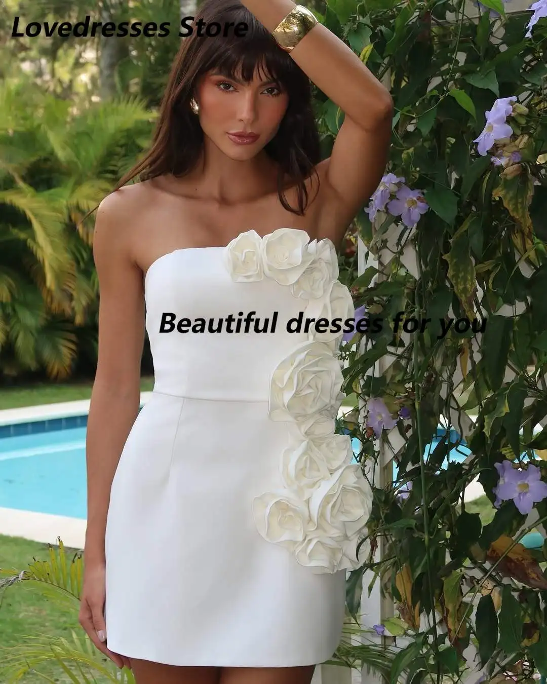 Customized Vintage Straight Strapless Prom Dresses Sleeveless Flowers Evening Dresses Mini Party Dresses Vestidos De Fiesta
Customized Vintage Straight Strapless Prom Dresses Sleeveless Flowers Evening Dresses Mini Party Dresses Vestidos De Fiesta
