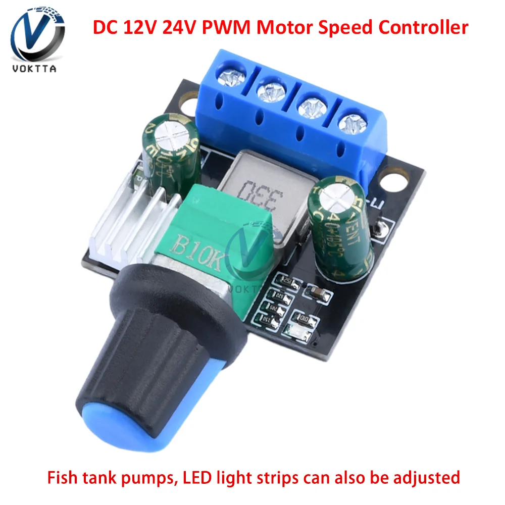 DC PWM Motor Speed Controller 12V 24V Voltage Regulator Governor Stepless Speed Regulator LED Dimmer Power Control Drive Module
DC PWM Motor Speed Controller 12V 24V Voltage Regulator Governor Stepless Speed Regulator LED Dimmer Power Control Drive Module